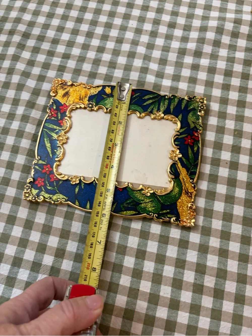 Ornate Blue and Gold Decorative Photo Frame